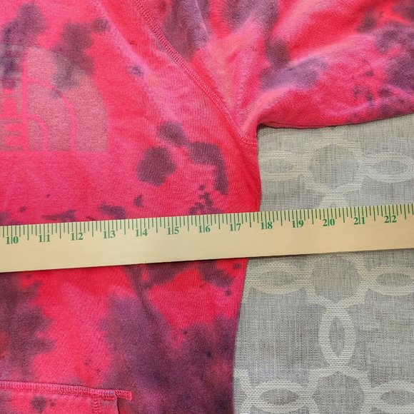 The North Face Pink Tie Dye Pullover Hoodie Sweatshirt Women's M - Picture 8 of 9